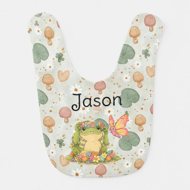 Personalized BG 5 Petal the Butterfly Baby Bib (Front)