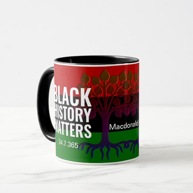 Personalized BHM Marcus Garvey Mug (Front Left)