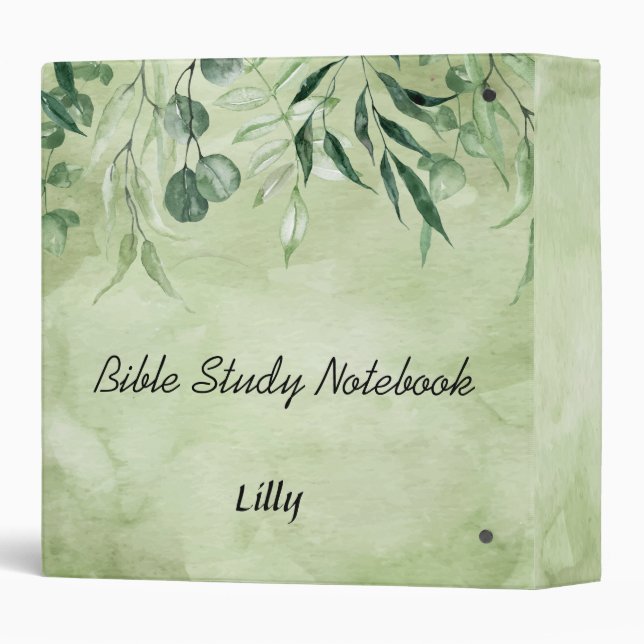 Personalized Bible Study  3 Ring Binder (Back/Spine)