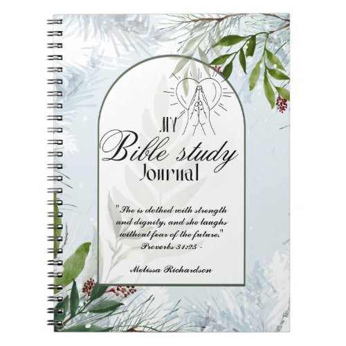 Personalized Bible Study Add Name and Faith Verse Notebook