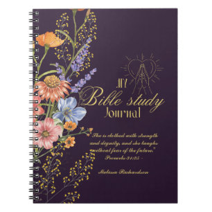 Personalized Bible Study Add Name and Faith Verse  Notebook