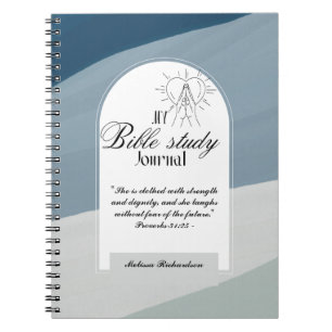 Personalized Bible Study Add Name and Faith Verse  Notebook