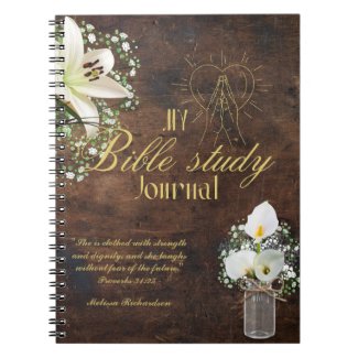 Personalized Bible Study Add Name and Faith Verse  Notebook
