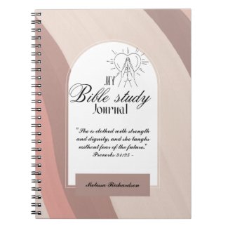 Personalized Bible Study Add Name and Faith Verse  Notebook