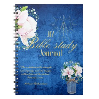 Personalized Bible Study Add Name and Faith Verse  Notebook