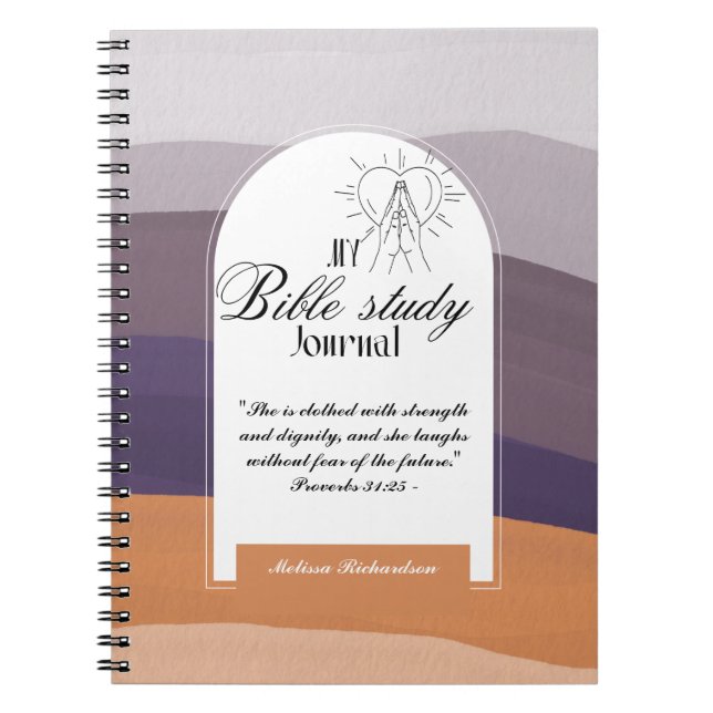Personalized Bible Study Add Name and Faith Verse  Notebook (Front)