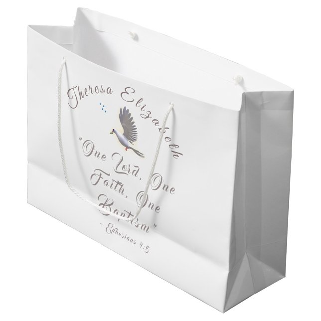 Personalized Bible Verse Baptismal Large Gift Bag (Creator Uploaded)