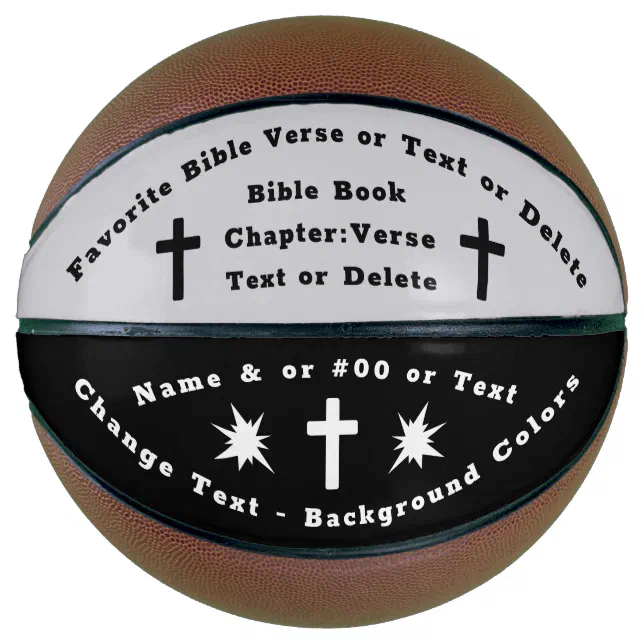 Personalized Bible Verse Basketball Ball Your TEXT Zazzle