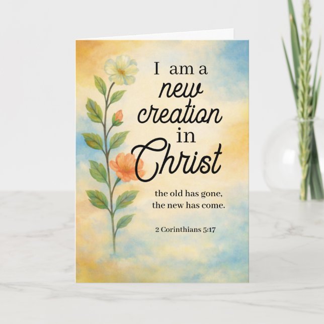 Personalized Bible Verse Card with Custom Message  (Front)