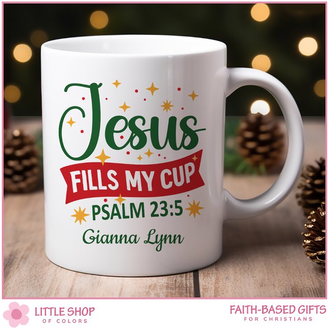 Personalized Bible Verse Christmas Coffee Mug (Creator Uploaded)