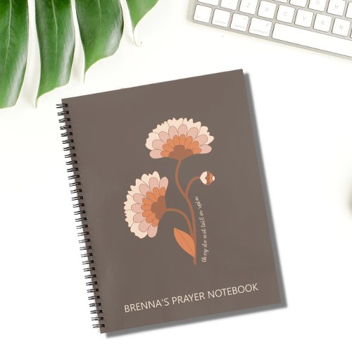 Personalized Bible Verse Floral Christian Faith Notebook