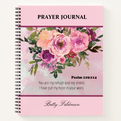 Personalized Bible Verse Floral Prayer Journal