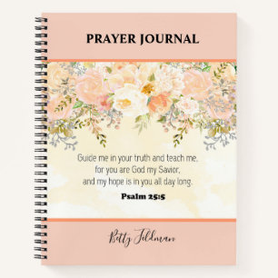 Personalized Bible Verse Floral Prayer Journal