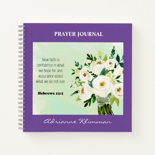 Personalized Bible Verse Floral Prayer Journal