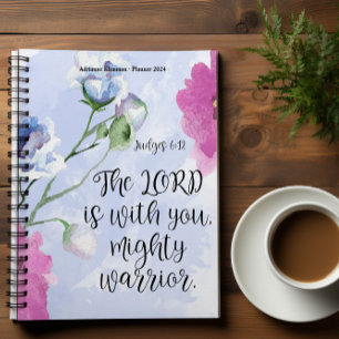 Personalized Bible Verse Floral Spiral Planner