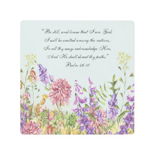 Personalized Bible Verse Floral Wall Art