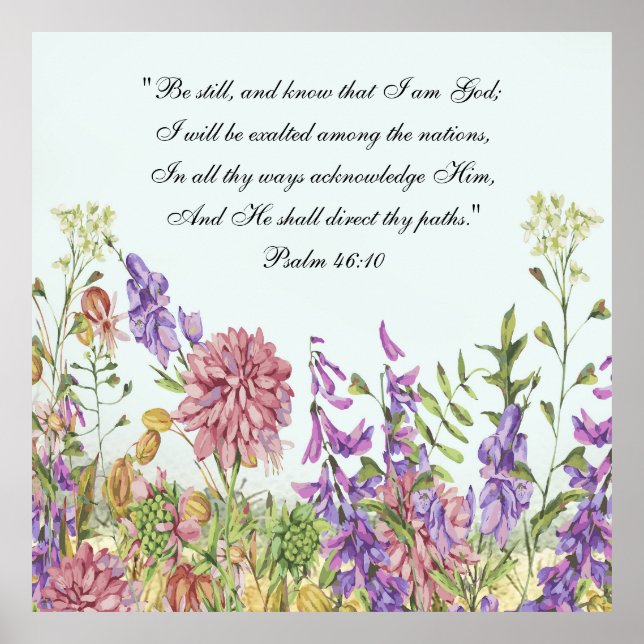 Personalized Bible Verse Floral Wall Art (Front)