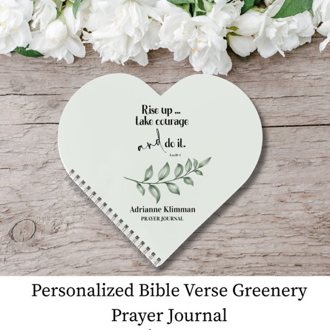 Personalized Bible Verse Greenery Prayer Journal (Creator Uploaded)