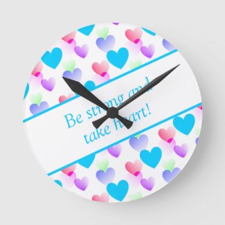 Personalized Bible Verse Hearts Elegant Blue