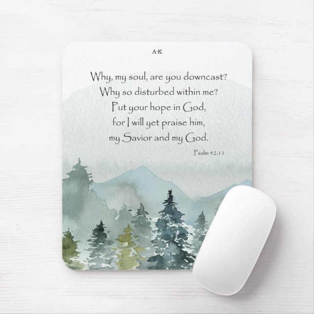 Personalized Bible Verse Mountains  Mouse Pad (With Mouse)