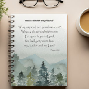 Personalized Bible Verse Mountains Prayer Journal