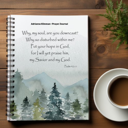 Personalized Bible Verse Mountains Prayer Journal