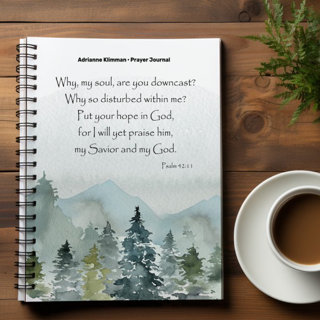 Personalized Bible Verse Mountains Prayer Journal (Creator Uploaded)