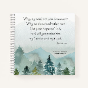 Personalized Bible Verse Mountains Prayer Journal