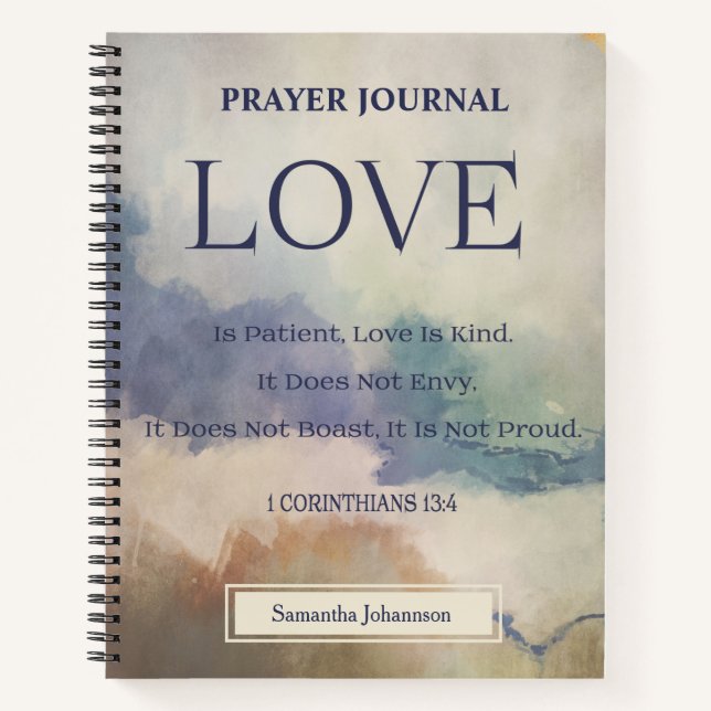 Personalized Bible Verse  Prayer Journal (Front)