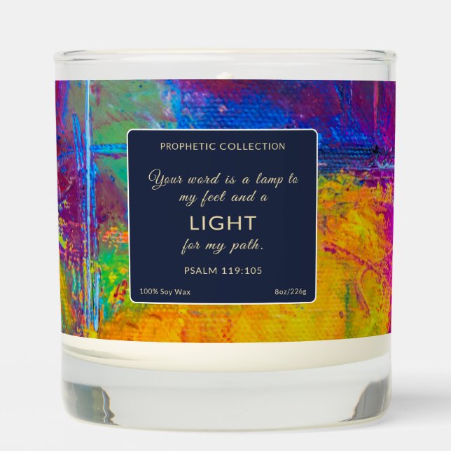 Personalized Bible Verse Scented Prayer Candle (Front)