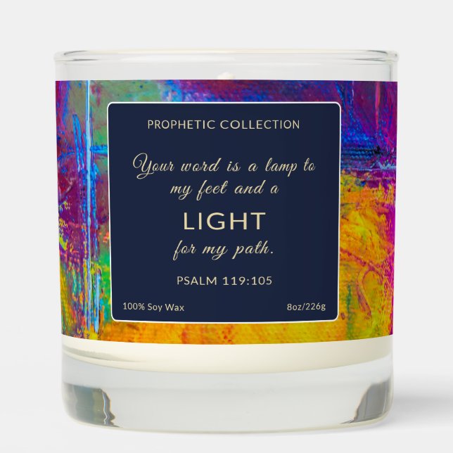 Personalized Bible Verse Scented Prayer Candle (Front)