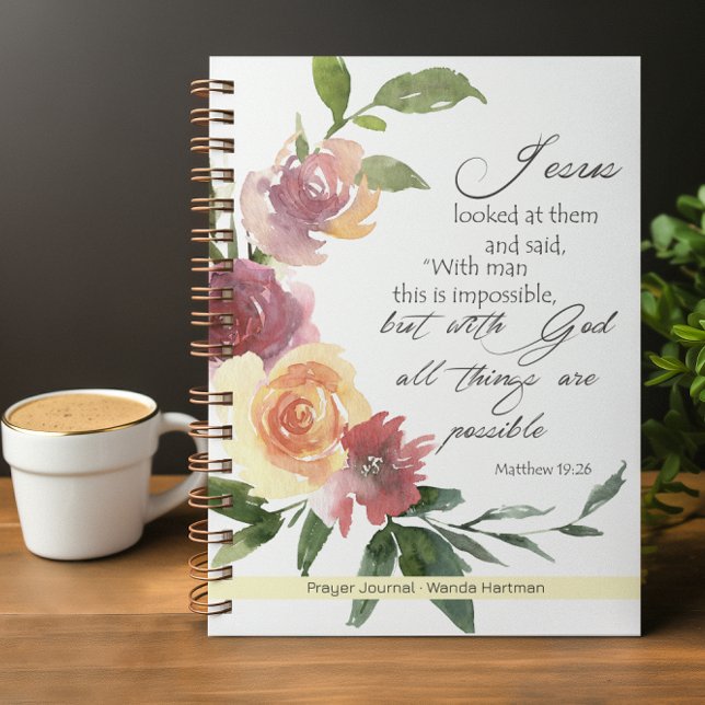 Personalized Bible Verse Spiral Prayer Journal (Creator Uploaded)