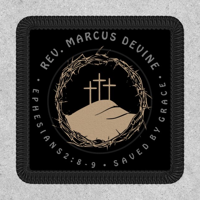 Personalized Bible Verse With Custom Name Text Patch (Front)