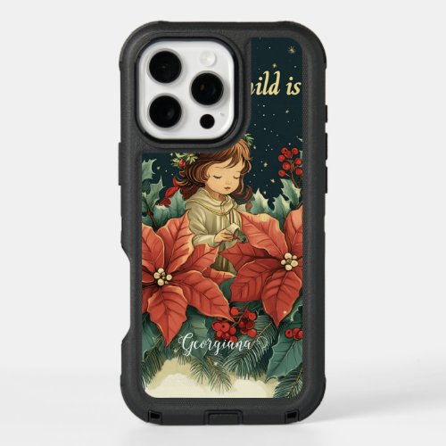 Personalized Biblical Nativity Child &amp; Verse iPhone 16 Pro Max Case
