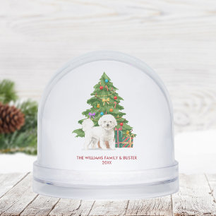 Personalized Bichon Frise Dog Christmas Snow Globe