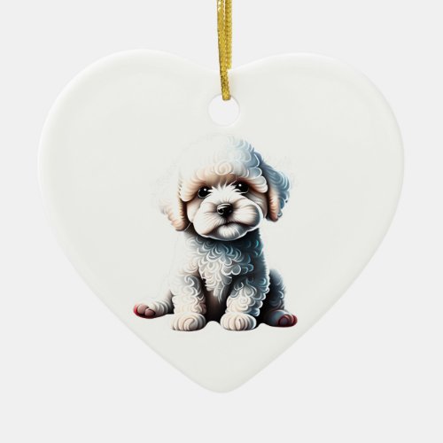 Personalized Bichon Frise Dog Puppy Ceramic Ornament