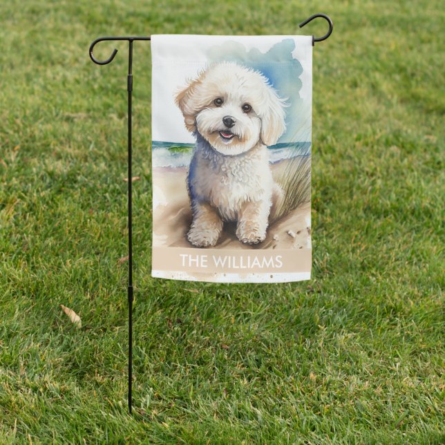 Personalized Bichon Frisé Gift Garden Flag (In SItu)