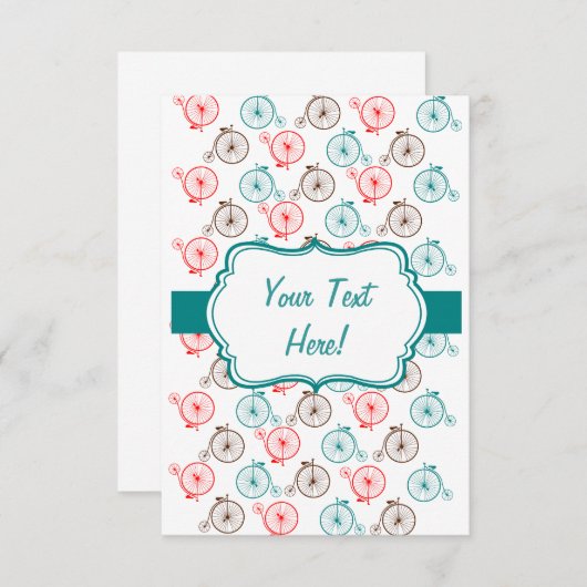 Personalized Bicycle Card (Front/Back)