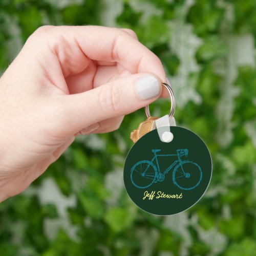 personalized bicycle keychain