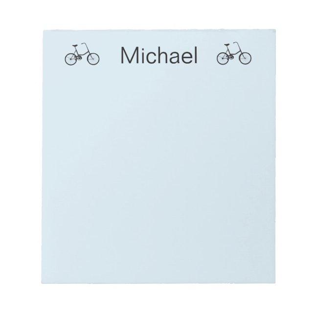 Personalized Bicycle Notepad (Front)