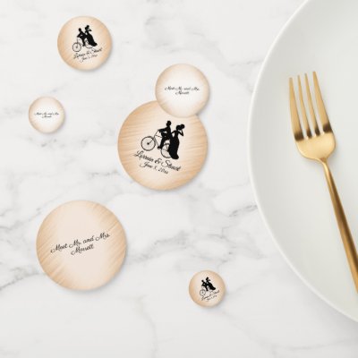 Personalized Bicycle Peach Wedding Confetti