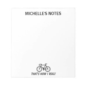 Personalized bicycle template memo writing notepad