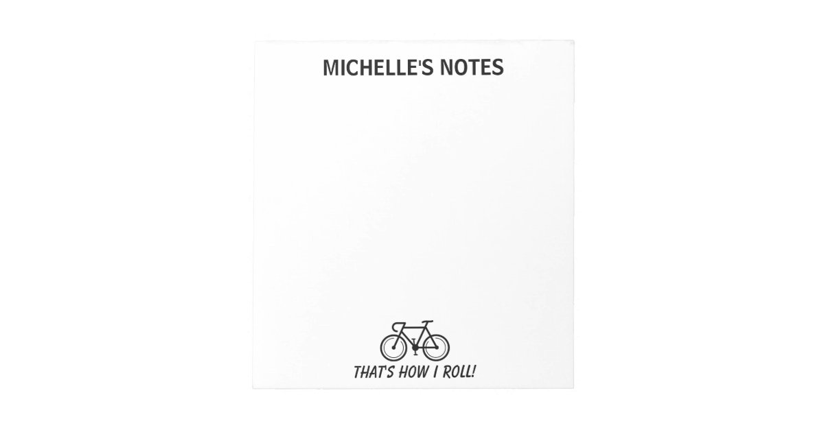 Personalized bicycle template memo writing notepad Zazzle