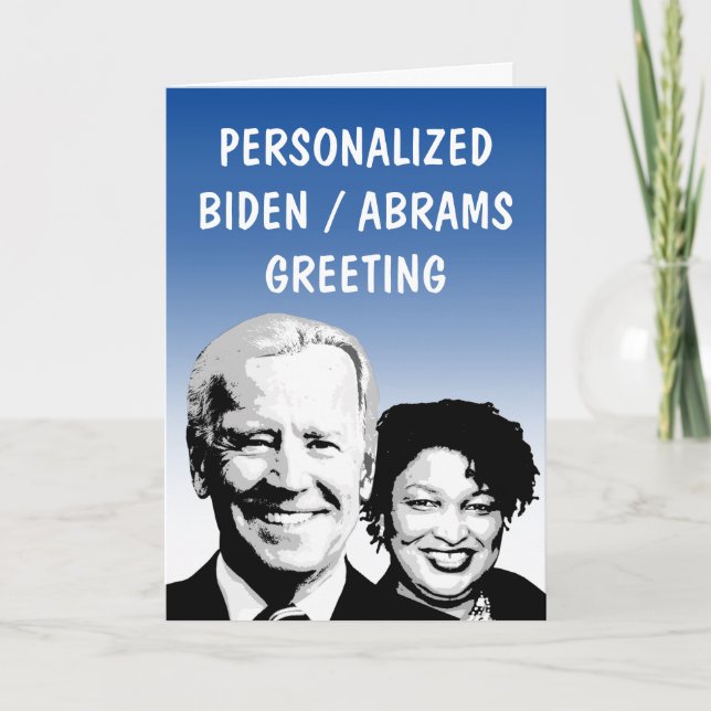 Personalized Biden Abrams 2020 Greeting Card (Front)