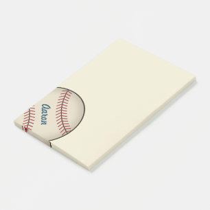 Personalized Big Baseball Post It Notes