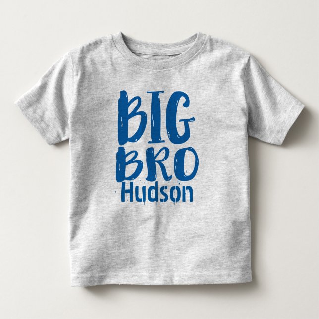 Personalized BIG BRO Blue Toddler T-shirt (Front)