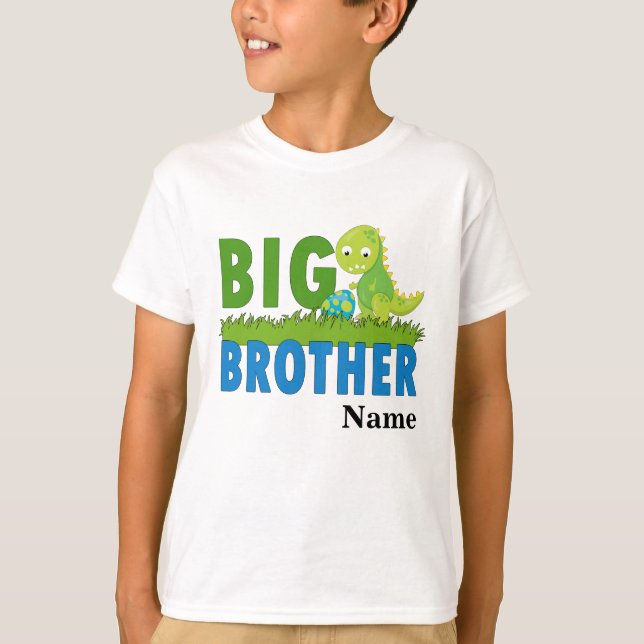 Personalized big brother dinosaur t-shirt (Front)