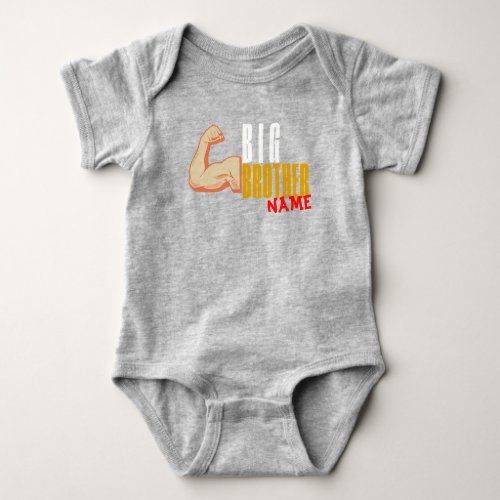Personalized Big Brother Pregnancy Announcement Baby Bodysuit