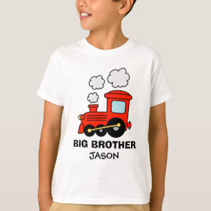 Personalized big brother shirt Red toy train