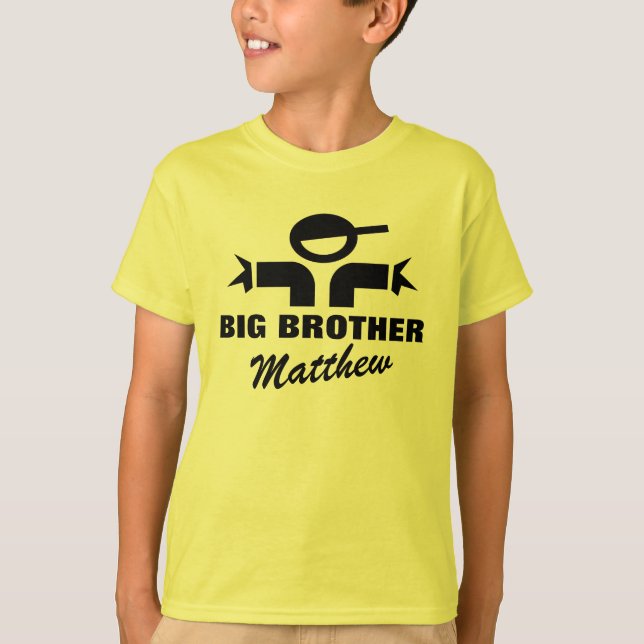 Personalized Big Brother t shirt for boy sibling (Front)